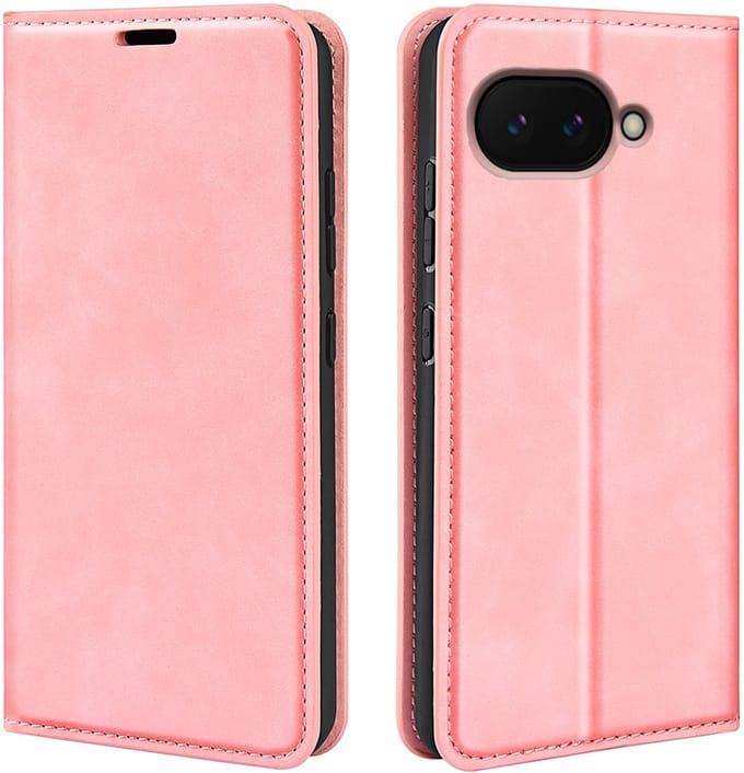 MobyDefend Hoesje - Geschikt voor Google Pixel 9a - Luxe Wallet Bookcase (Magnetische Sluiting) - Roze