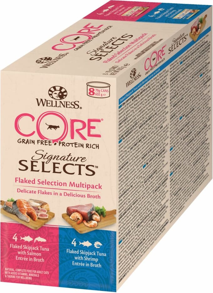 8x Wellness Core Kattenvoer Signature Selects Flaked 8-pack 8 x 79 gr