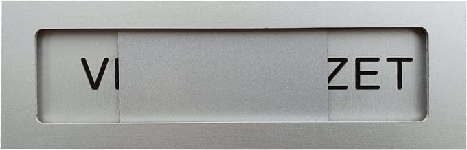 GM-247 30x8cm Schuifbordjes aluminium tekst zwart