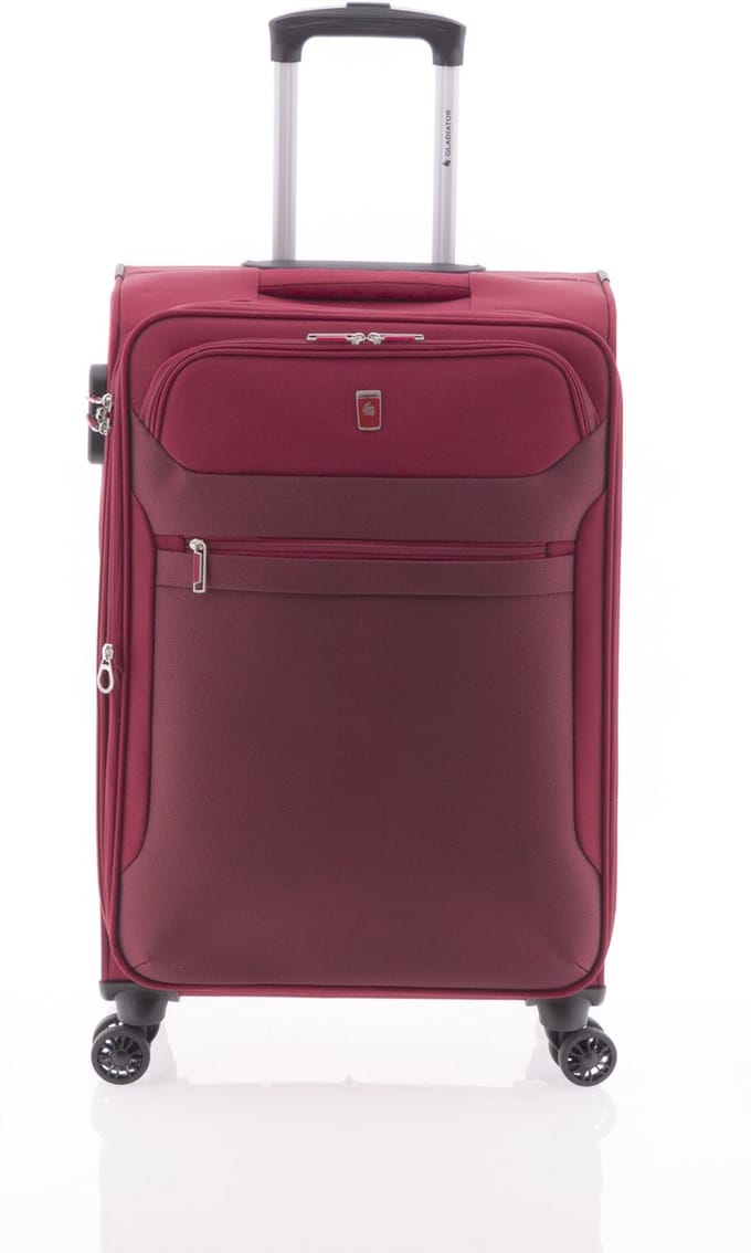 Gladiator 3D Middelgrote Koffer - 68 cm - 66/76 liter - Expandable - Rood