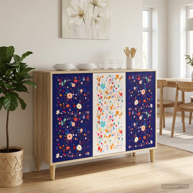 vidaXL - Dressoir - MAINZ - Sonoma - 102 - x - 33 - x - 75 - cm - Bewerkt - hout