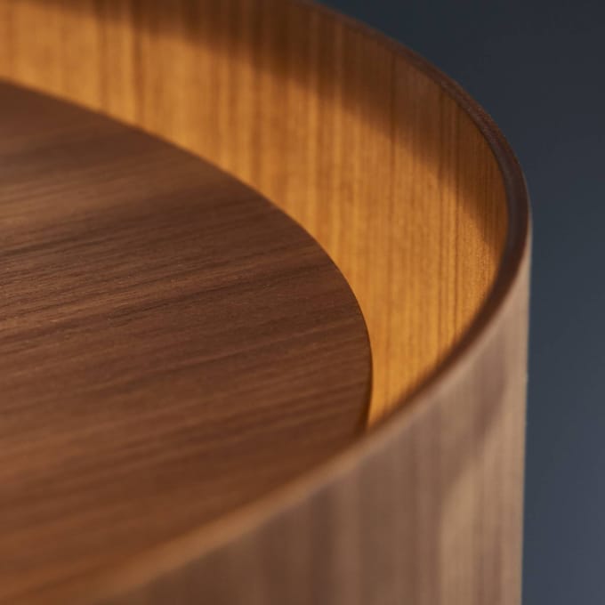 FRANDSEN hanglamp FM 1954, walnoot, Ø 41 cm, hout