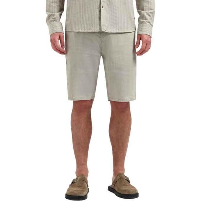 No Excess Short Chino With Linen Taupe  L