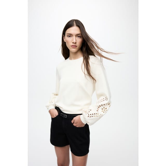 VILA - VISANDY L/S DETAIL SWEAT TOP - NOOS Dames Trui