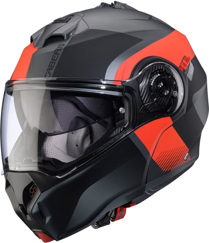 Caberg Duke Evo Indy Mat Grijs Rood Systeemhelm - Helm