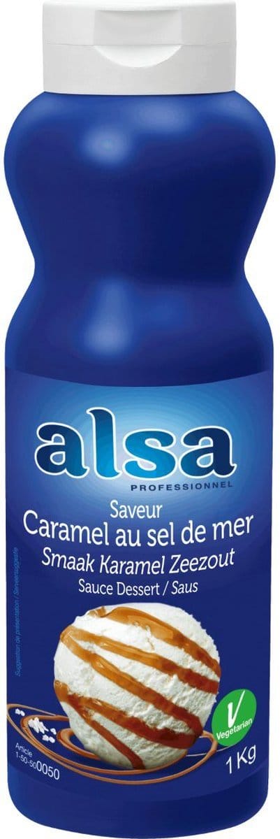 Alsa Topping karamel-zeezout - Fles 1 kilo