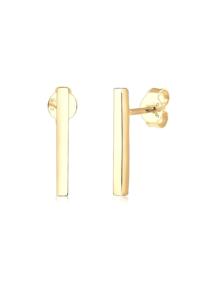 Elli Oorbellen Staaf Geo Minimal 925 Zilver verguld