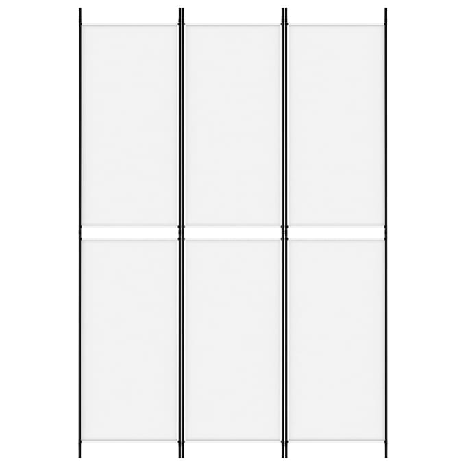 vidaXL - Kamerscherm - met - 3 - panelen - 150x220 - cm - stof - wit
