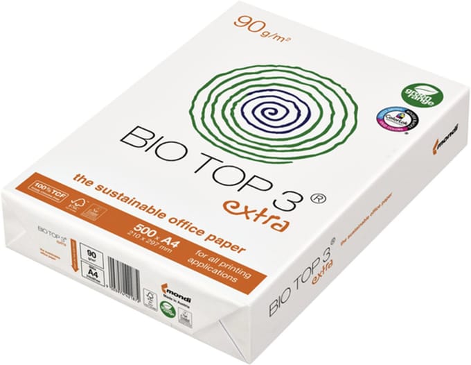 Kopieerpapier biotop 3 a4 90gr naturel | 5 stuks