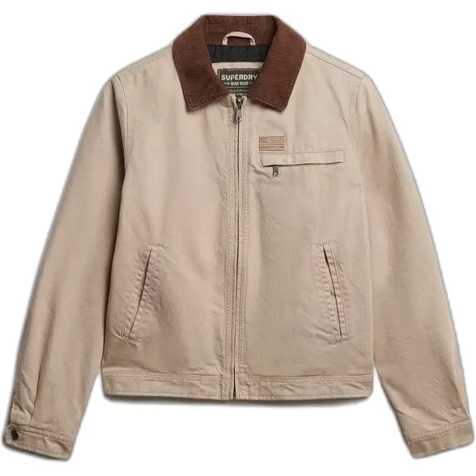 Superdry Estate Cotton Barn Jacket Brown Grootte: 34