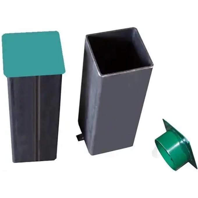 Set potten met deksel voor vaste vierkante palen Softee Equipment