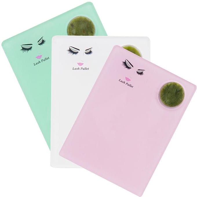 Plaque d'extension de cils en pierre de Jade acrylique, plateau de greffage, porte-cils, palette de colle, support, outils de maquillage