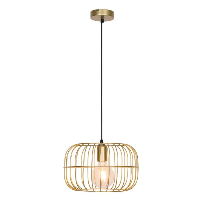 Viokef Hanglamp Zenith in kooivorm, goud