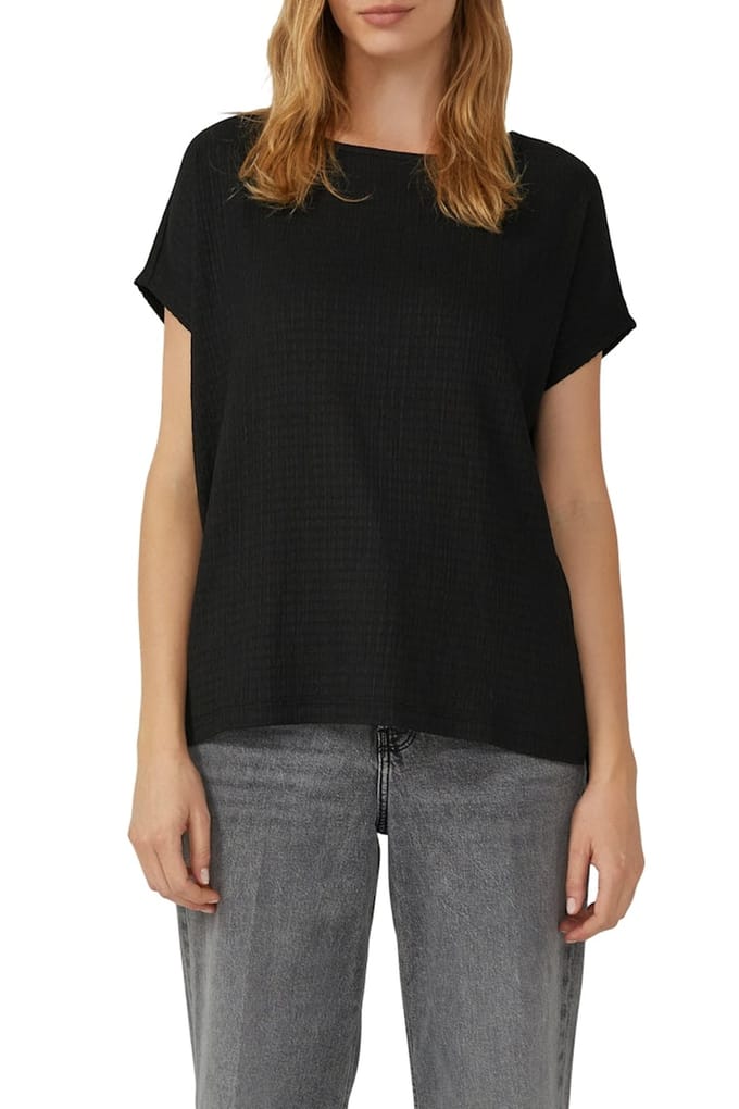 s.Oliver - female - Gestructureerd T-shirt in een ontspannen pasvorm