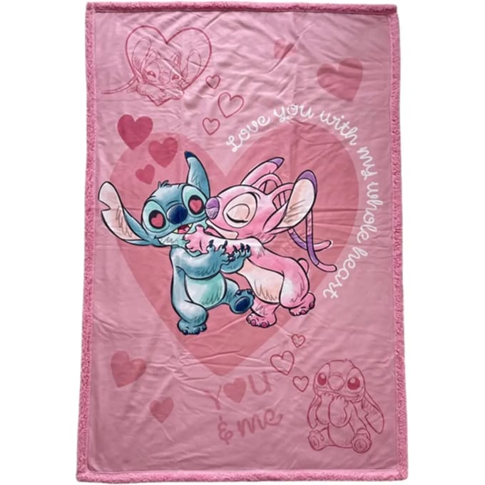 Sherpa deken Homadict Stitch Et Angel Bisou