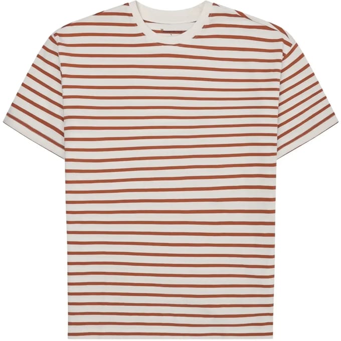T-shirt KnowledgeCotton Apparel Loose Striped