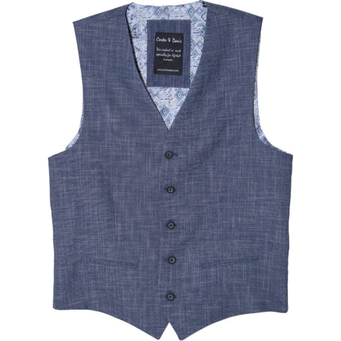 Carter & Davis - Gilet - Heren - 50 - Blauw - Polyester - 2649-8425