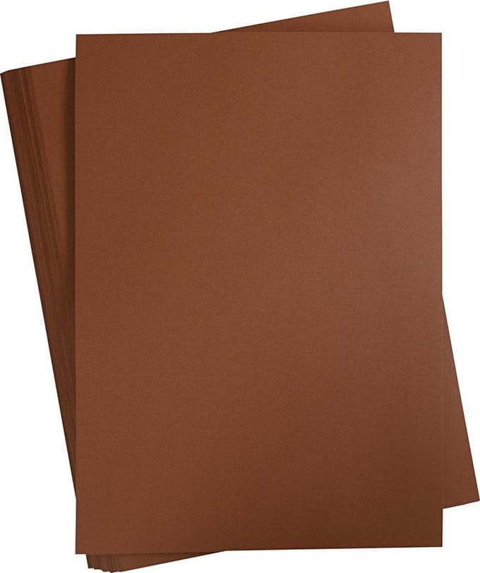 Gekleurd Karton, A2 420x594mm donkerbruin, 100 vel | Knutselkarton