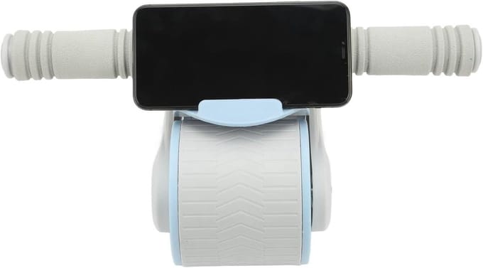 Buikspierwiel - Ab roller - Core Training - Ingebouwde Veer - 105 mm breed - Blauw Grijs