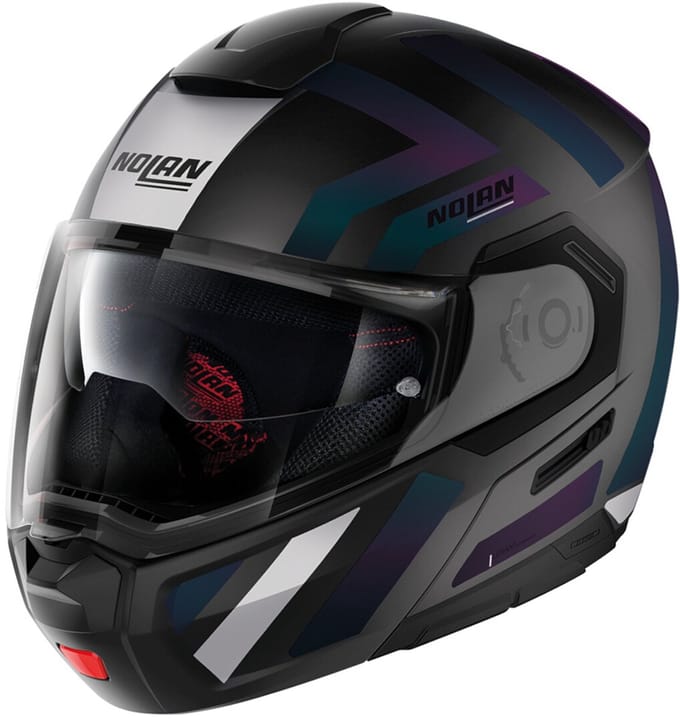 Nolan N90-3 Laneway 040 Mat Zwart Blauw Paars Helm - Helm