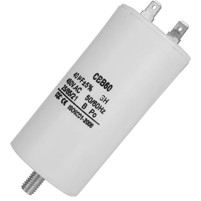CBB60 450V 40uf Waterpomp Condensator Voor Wasmachine 50 60Hz wit