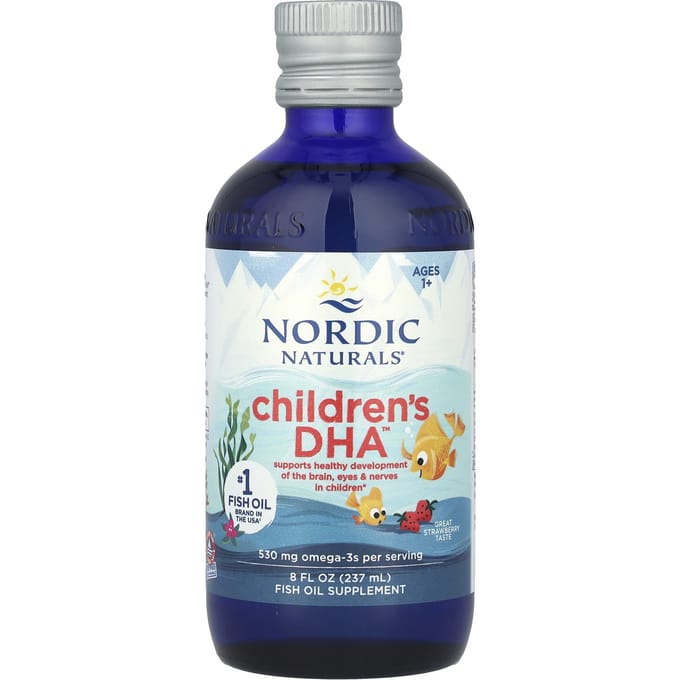 Nordic Naturals, DHA pour enfants™, 1 an et plus, Saveur fraise, 8 fl oz (237ml)