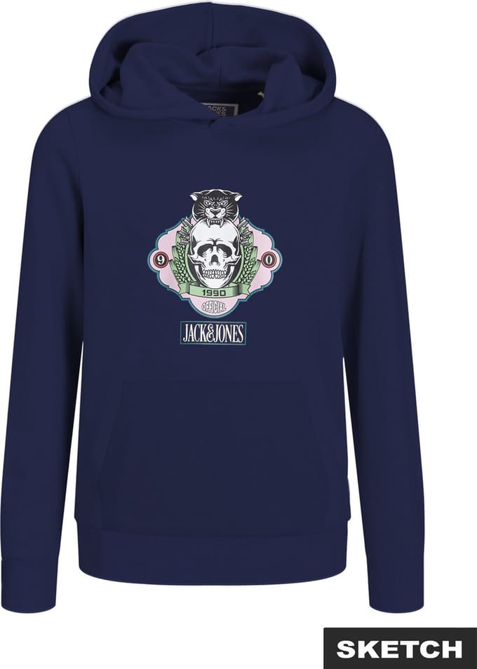 JACK&JONES - JORSKULL NATURE SWEAT HOOD SN JNR - Jongens - Sweaters