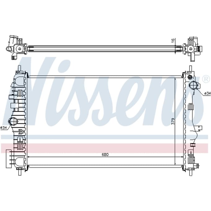 Radiator, motorkoeling NISSENS 630712