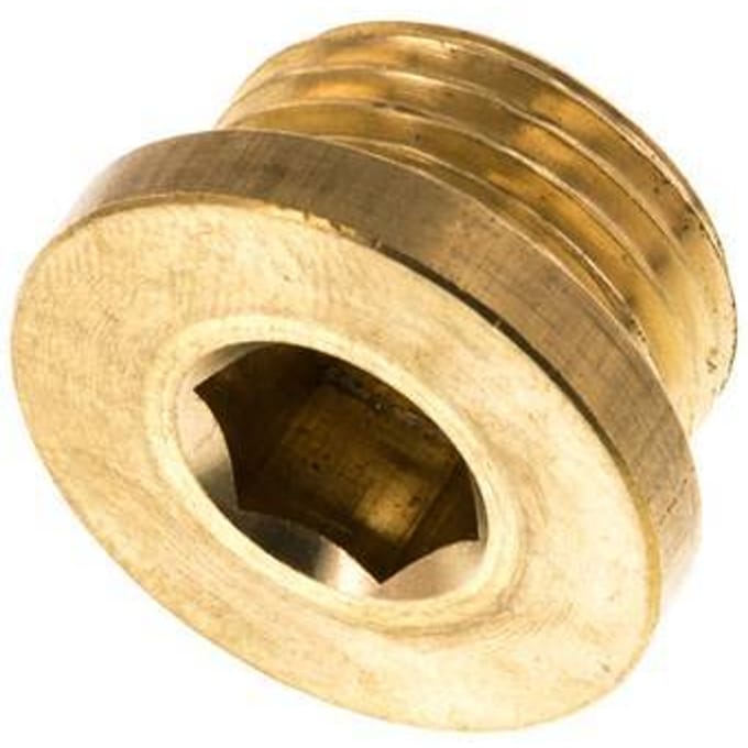 G 1/2'' Messing Plug met binnenzeskant 16 Bar [5 Stuks]
