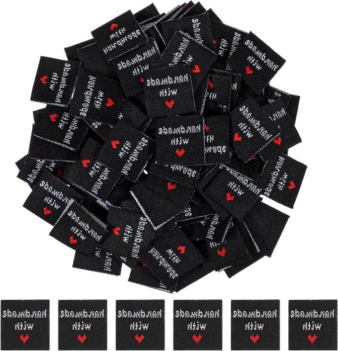 Set van 120 Handgemaakte Naai Labels voor Textiel, Weven, DIY Decoratie en Creatieve Projecten