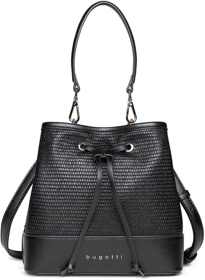 bugatti schoudertas Isa Bucket Bag Black zwart