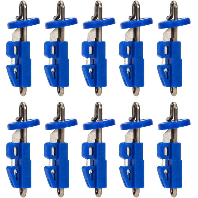 10 stuks Zeevissen Aas Clips Vishaak Quick Release Clips 10pcs blue