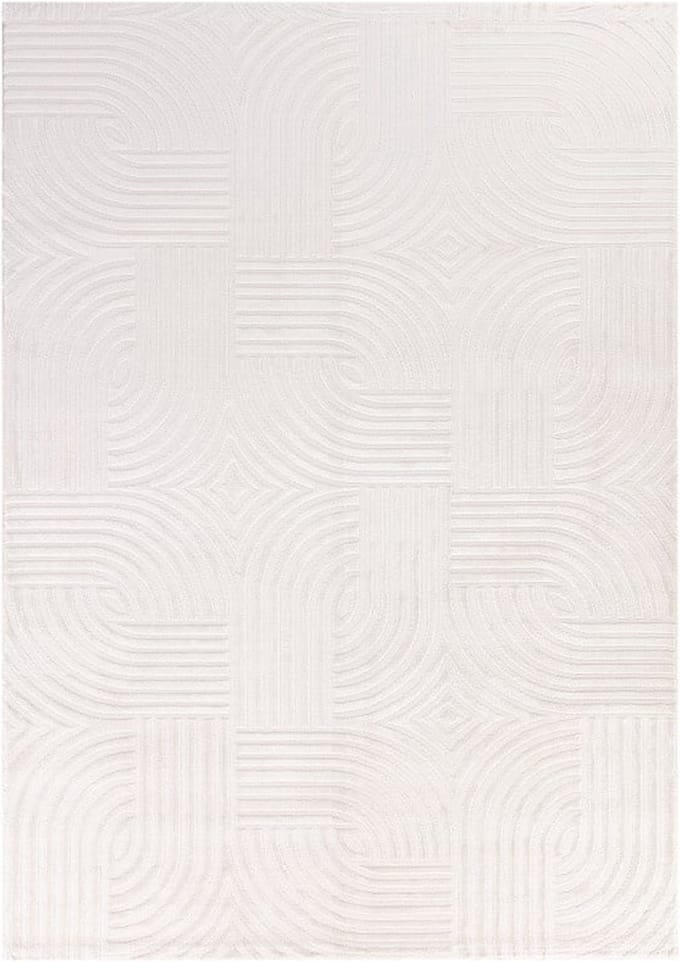 Flycarpets Cara Modern Japandi Architectura Vloerkleed - Creme - 80x150 cm