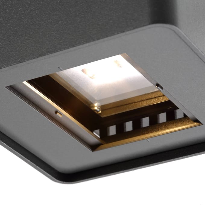 LCD LED buitenwandlamp 5030 up/down grafiet