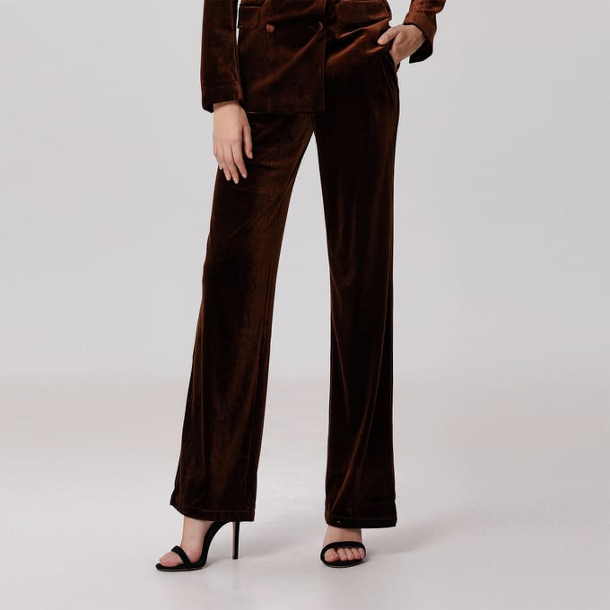 Rechte fluwelen pantalon