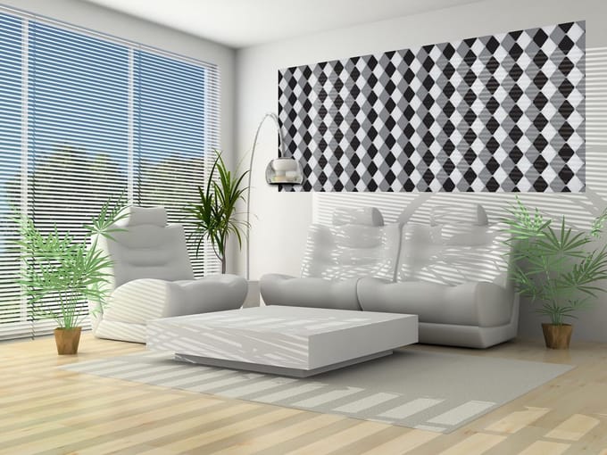 Modern Abstract Diamond Photo Wallcovering