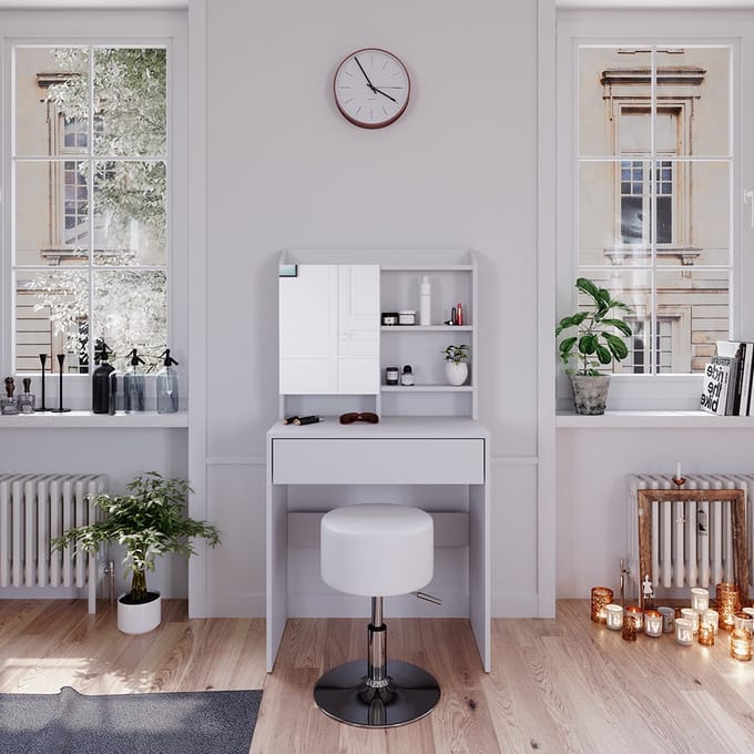 Vicco Laura Kaptafel – 70 cm met krukje Wit