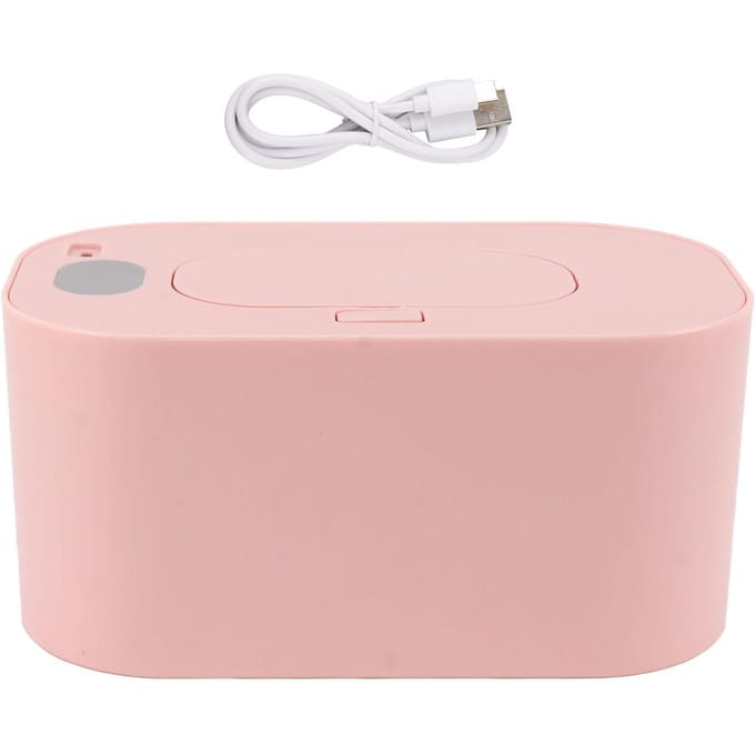 Doekjeswarmer Dispenser voor vochtige doekjes USB-gevoed Constante temperatuur Grote capaciteit met display Doekjes roze