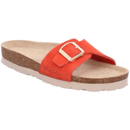 Rohde 5589 40 Slippers Rood Nubuck Dames - Rood - 37