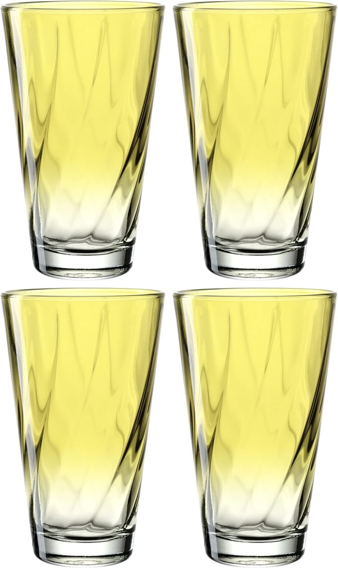Leonardo TWIST Drinkglas 300ml geel - set/4