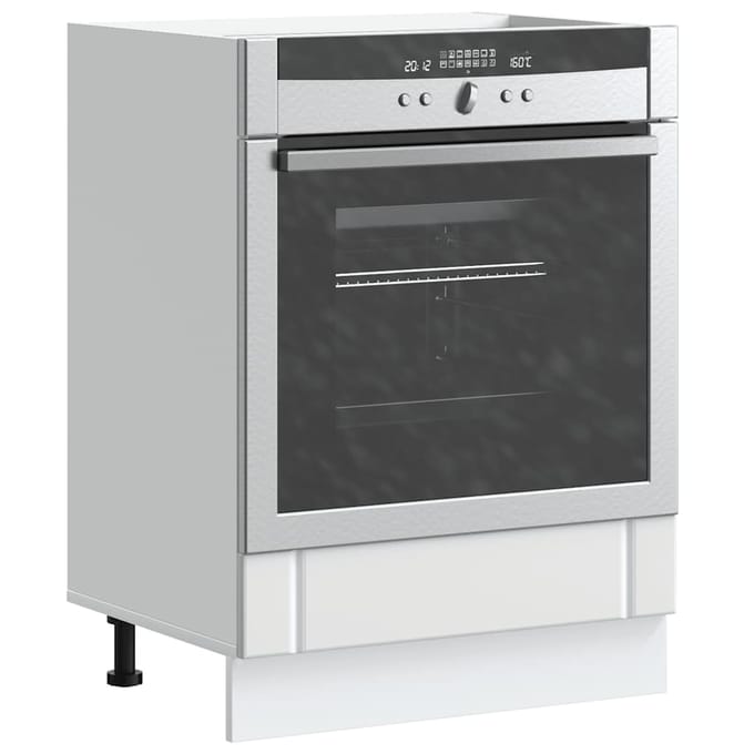 vidaXL - Ovenkast - Lucca - bewerkt - hout - wit