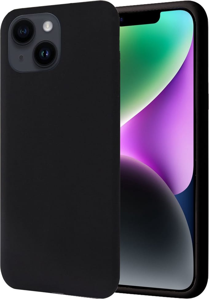 Hoesje geschikt voor iPhone 14 Plus - Back Cover Case SoftTouch Zwart