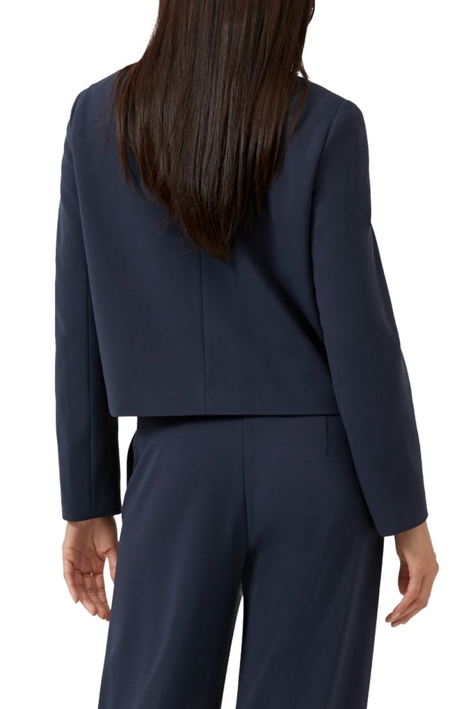 Regular fit korte blazer van viscosemix