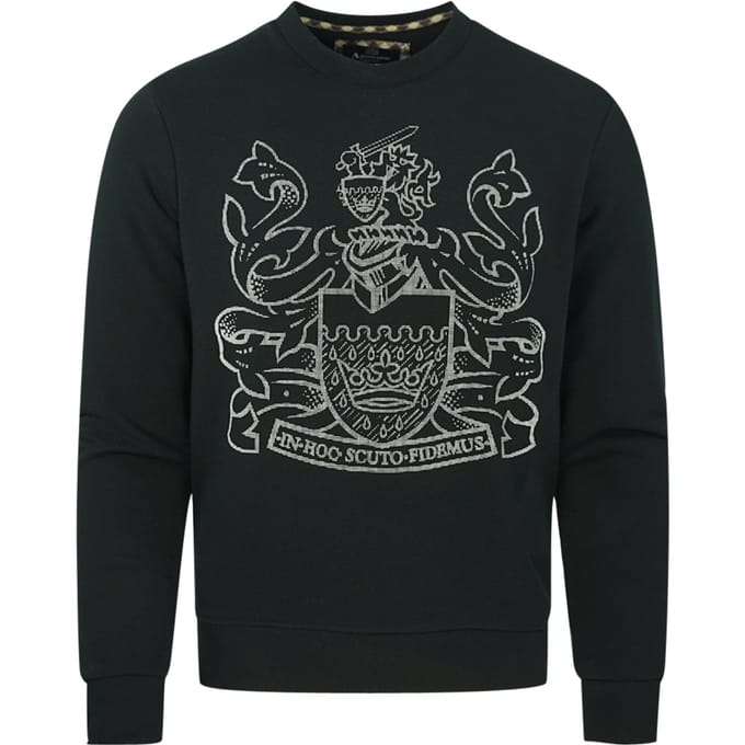 Aquascutum Grote Aldis Logo Zwarte Sweatshirt