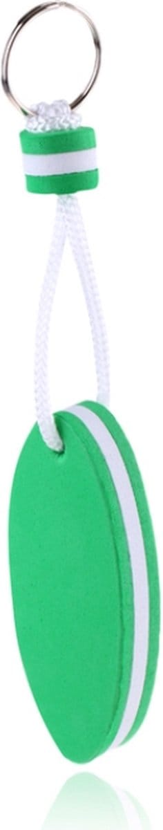 Groene Nautische Stijl Sleutelhanger - Blijft Drijven - Label Vorm