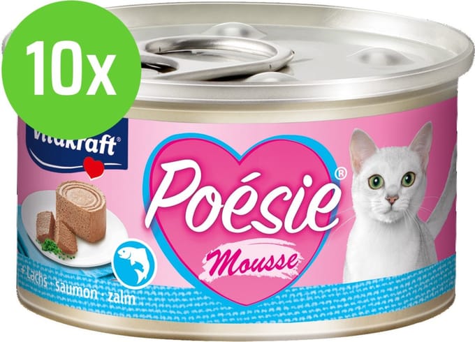 10x Vitakraft Poésie zalm mousse kat, 85 gram
