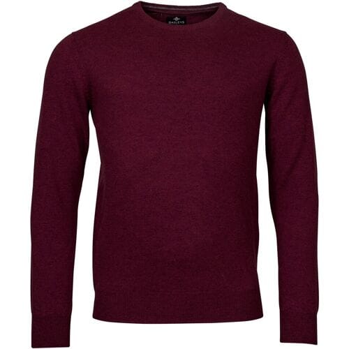 Baileys Trui Crew Neck Lambswool Single Knit Aubergine / male