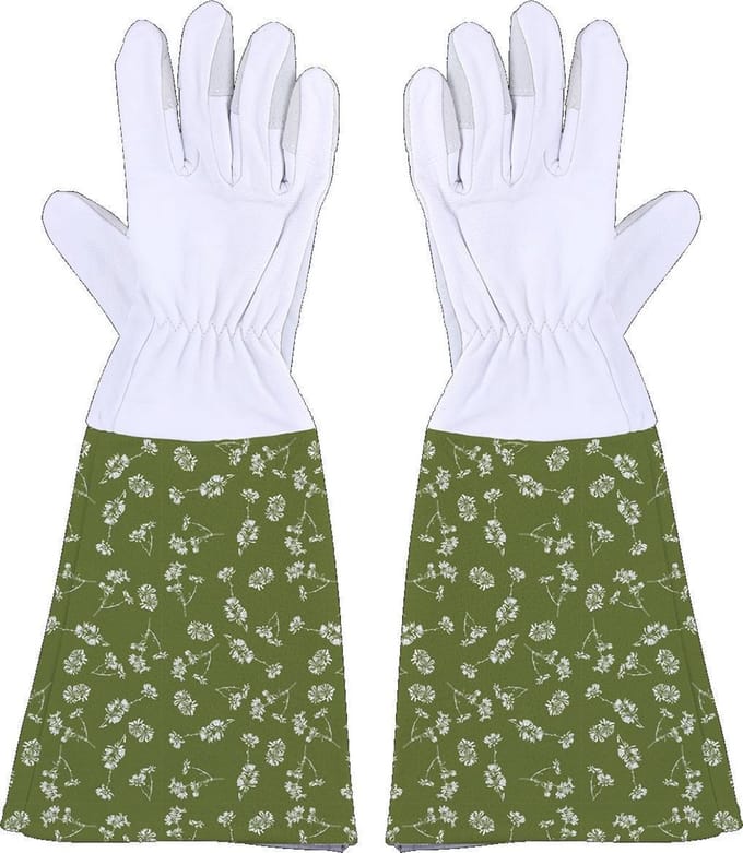Esschert Design Tuinhandschoenen Manchet Canvas/leer Groen Maat M