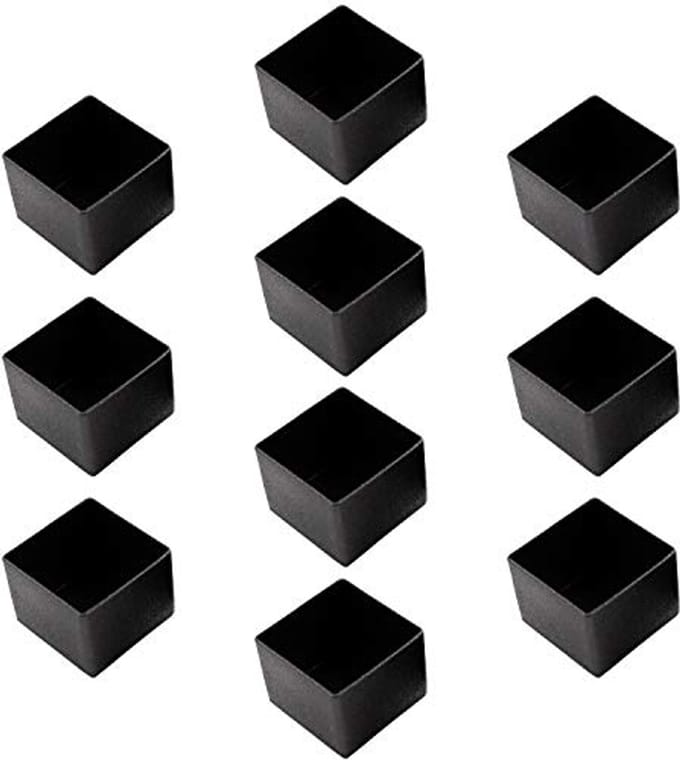 Glijdoppen vierkant voor stoelen - 10 stuks