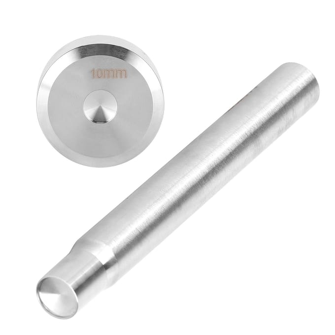 Die Punch Tool Dubbelzijdig Leer Klinknagel Setter Kit Set Metaal voor DIY Leerbewerking 10mm white